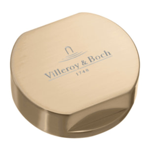 Bouton pour mécanisme 2 cuves, VILLEROY & BOCH en acier inoxydable finition or mat