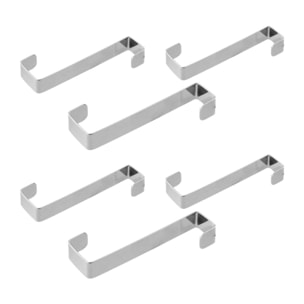Ensemble de 6 crochets pour porte et placard Fackelmann Tecno