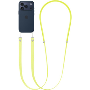 Cordon téléphone APPLE Bandoulière Jaune fluo