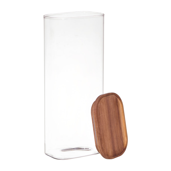 Bocal - HOME DECO FACTORY - HERITAGE - Borosilicate - Empilable - Transparent et marron