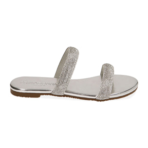 Sandali flat gioiello argento