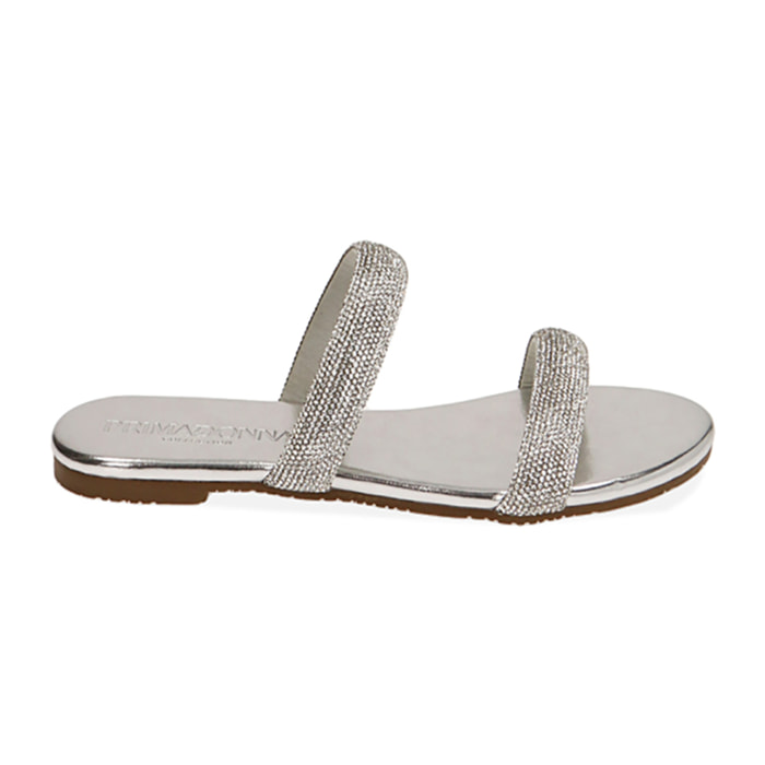 Sandali flat gioiello argento