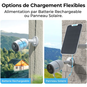 Caméra de surveillance REOLINK G330 Blanche + panneau solaire