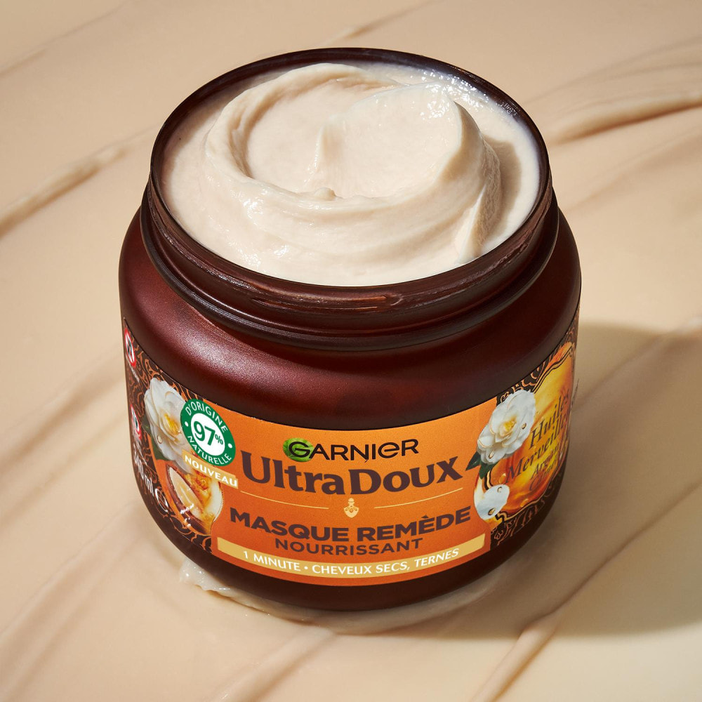 Lot de 6 - Garnier Ultra Doux Masque Remède Nourrissant huile d'argan camélia 340ml