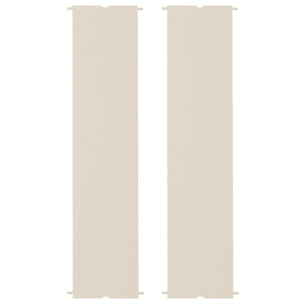 Lot de 2 toiles de rechange pergola rétractable 3 x 3 m polyester anti-UV30+ kaki