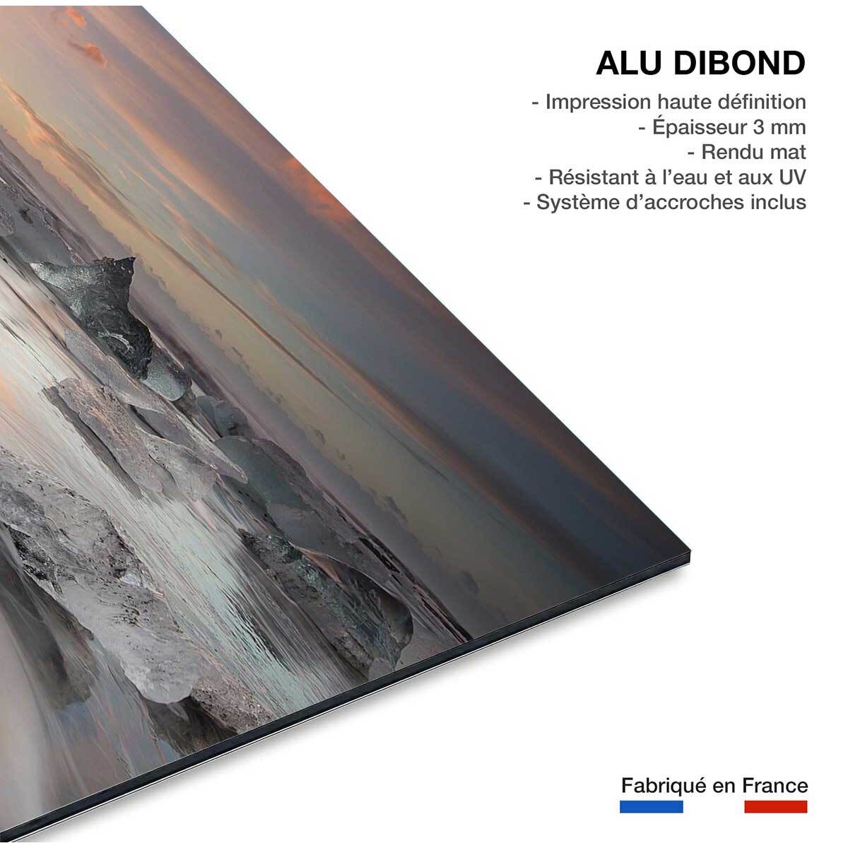 Tableau paysage Lagon glace Tableau alu Dibond