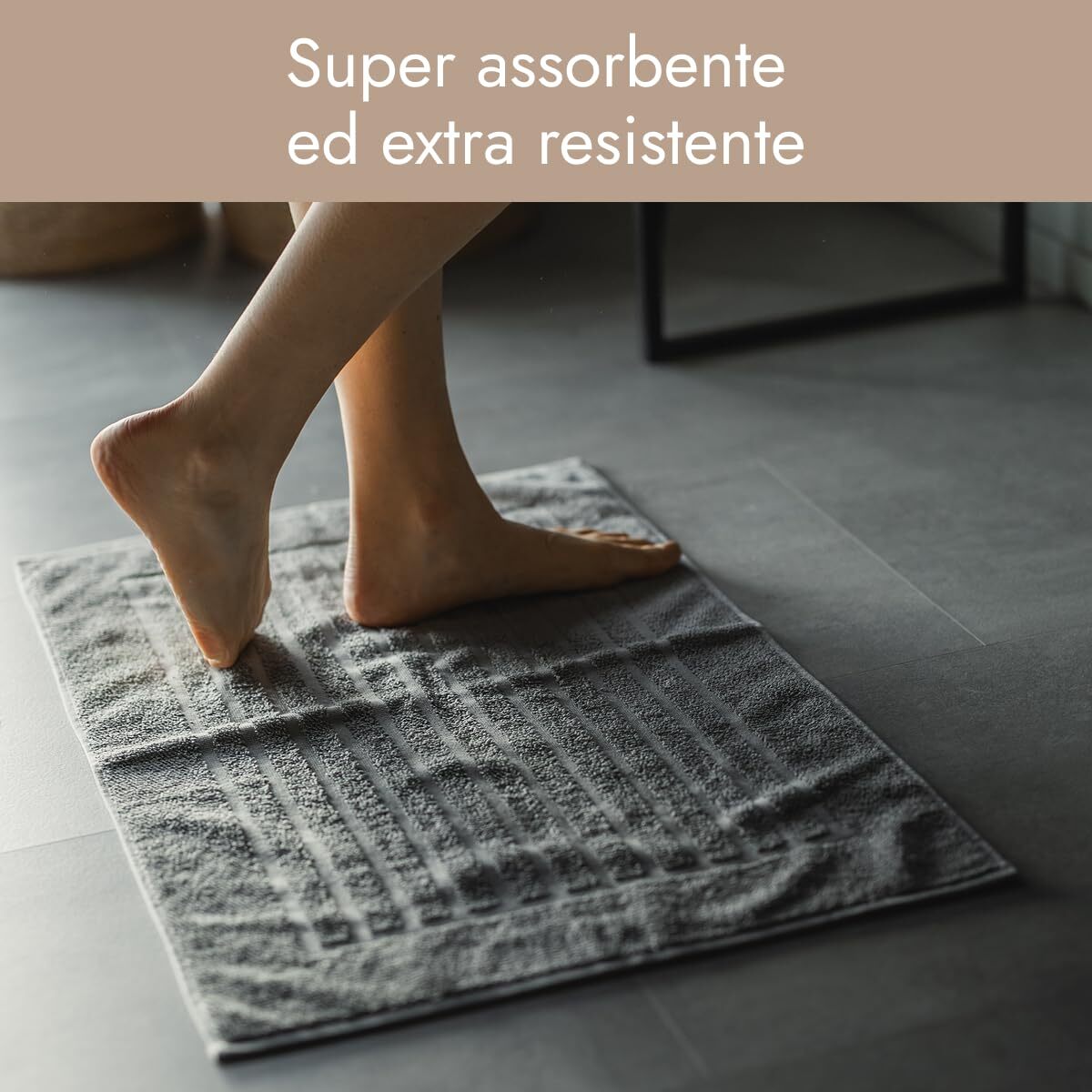 INTRECCI HOME Tappeto Bagno, in Puro Cotone 700 g, , Morbidezza Extra, Assorbenza Superiore, Elegante e Durevole