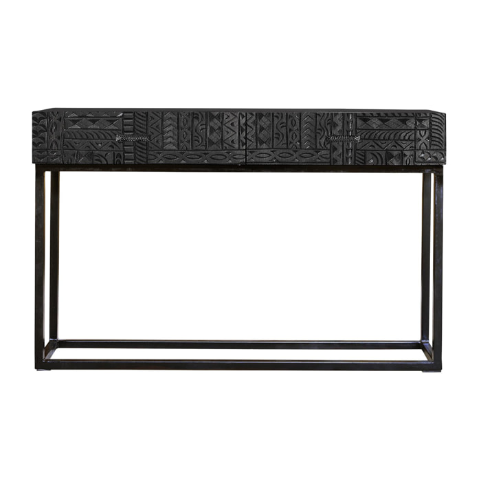 Consola de Madera de Mango 120 Cm Estilo Étnico