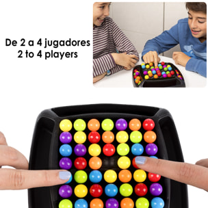 Battaglia dell'Astuto Arcobaleno. Gioco di abilità da 2 a 4 giocatori. Abbina palline dello stesso colore.
