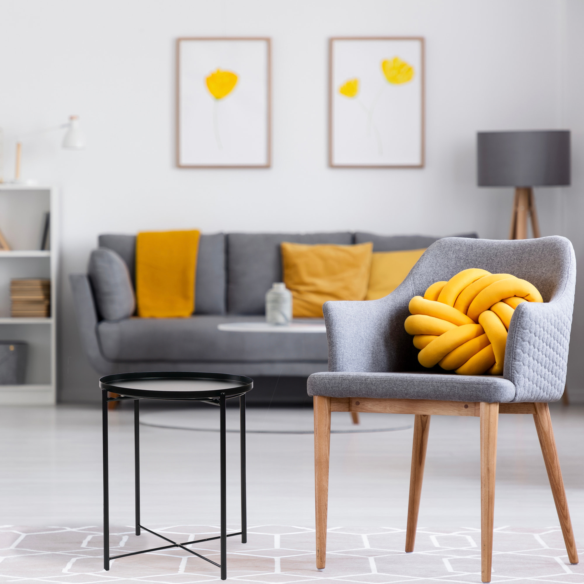 Mesa Auxiliar Nordic Plate Black