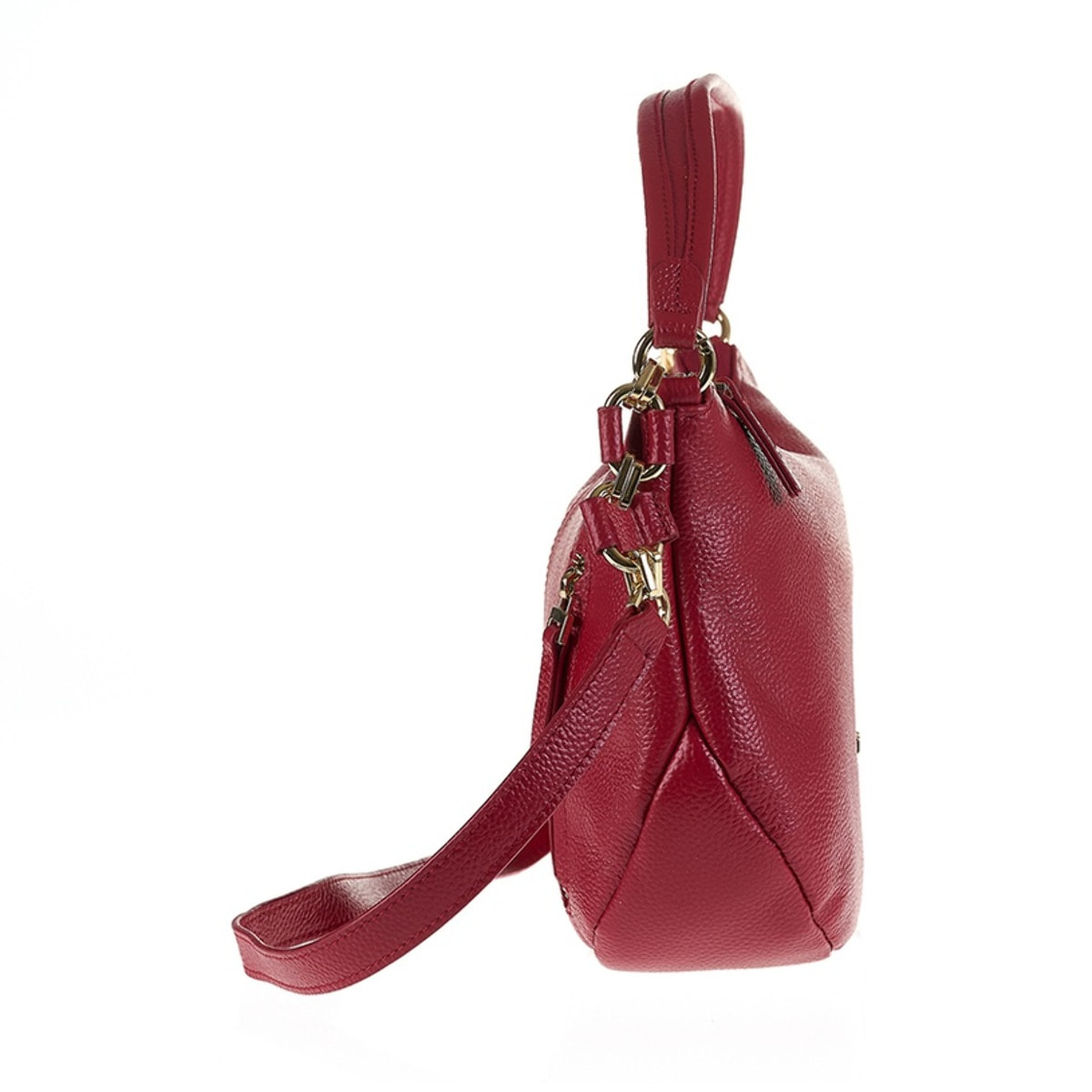 Borsa a spalla da donna Made in Italy - Modello Edera Plus - 100% pelle - 32.5 x 19.0 x 10.0 cm