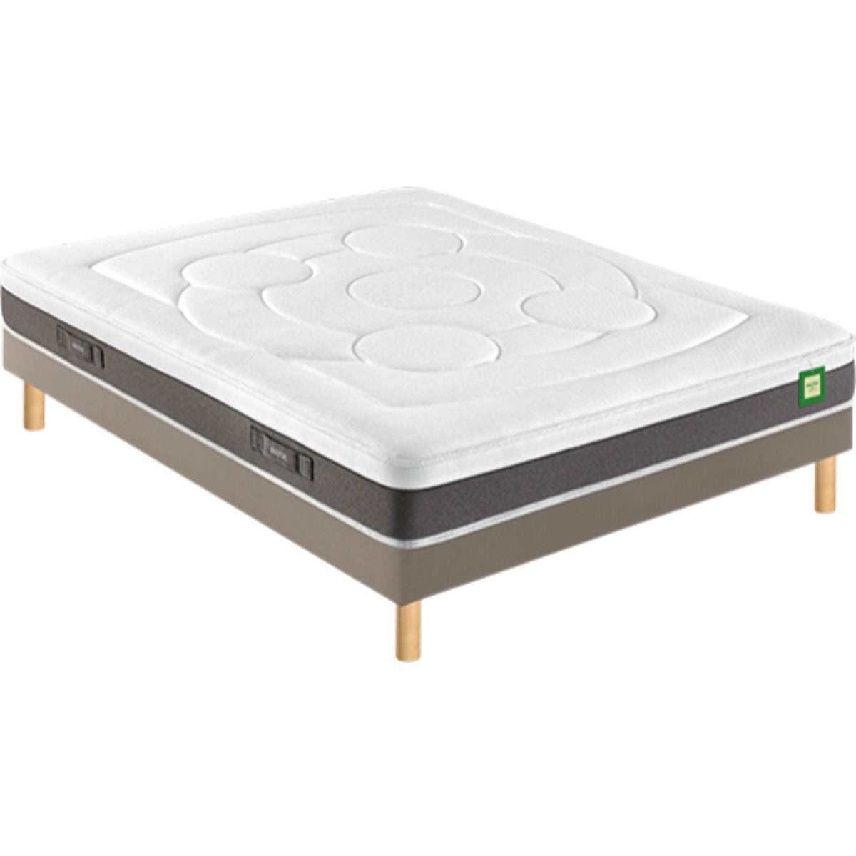 Ensemble PROGRESS 3 0 | 2 places |Matelas H 24 cm avec sommier ferme |confort équilibré