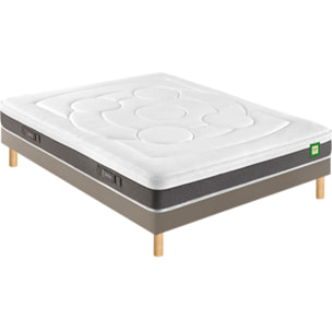 Ensemble PROGRESS 3 0 | 2 places |Matelas H 24 cm avec sommier ferme |confort équilibré