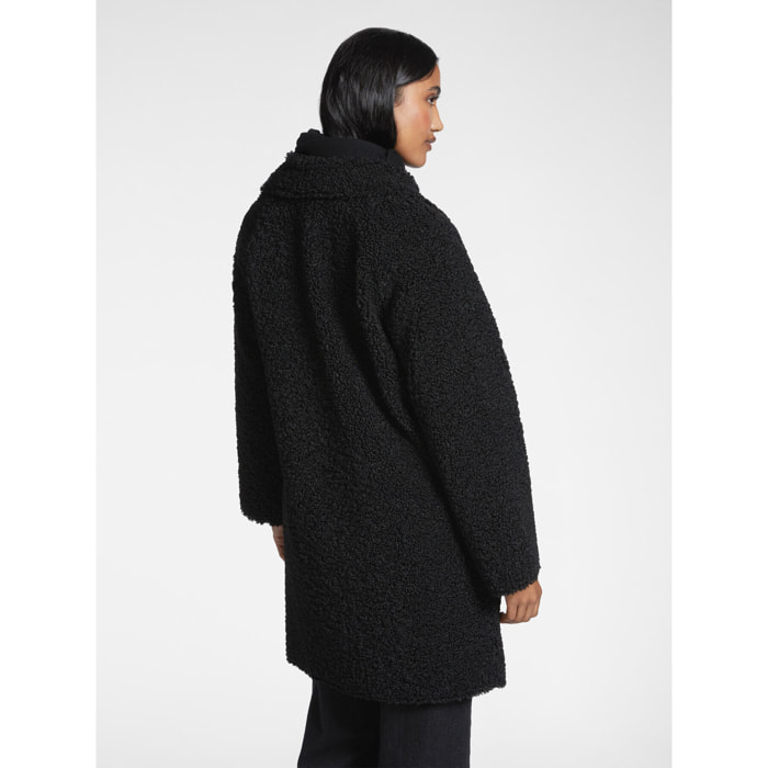 Elena Mirò - Cappotto teddy - Nero