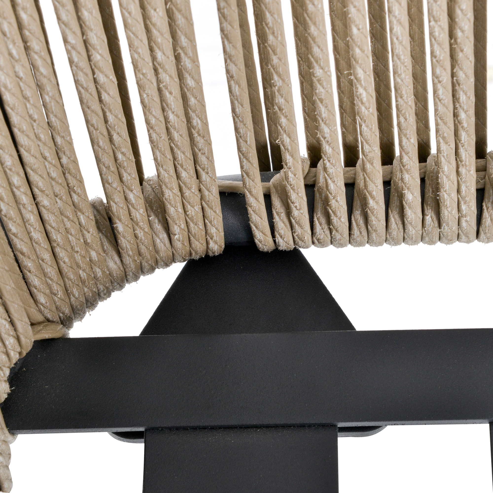 Outsunny Set 2 Poltroncine con Tavolino da Esterno in PE Rattan Cachi e Grigio