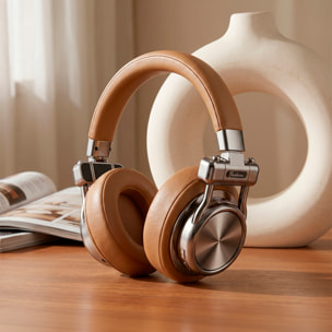 Cascos Bluetooth CR-10ANC, cancelación activa de ruido, batería de larga duración y conexión inalámbrica estable para música y llamadas.