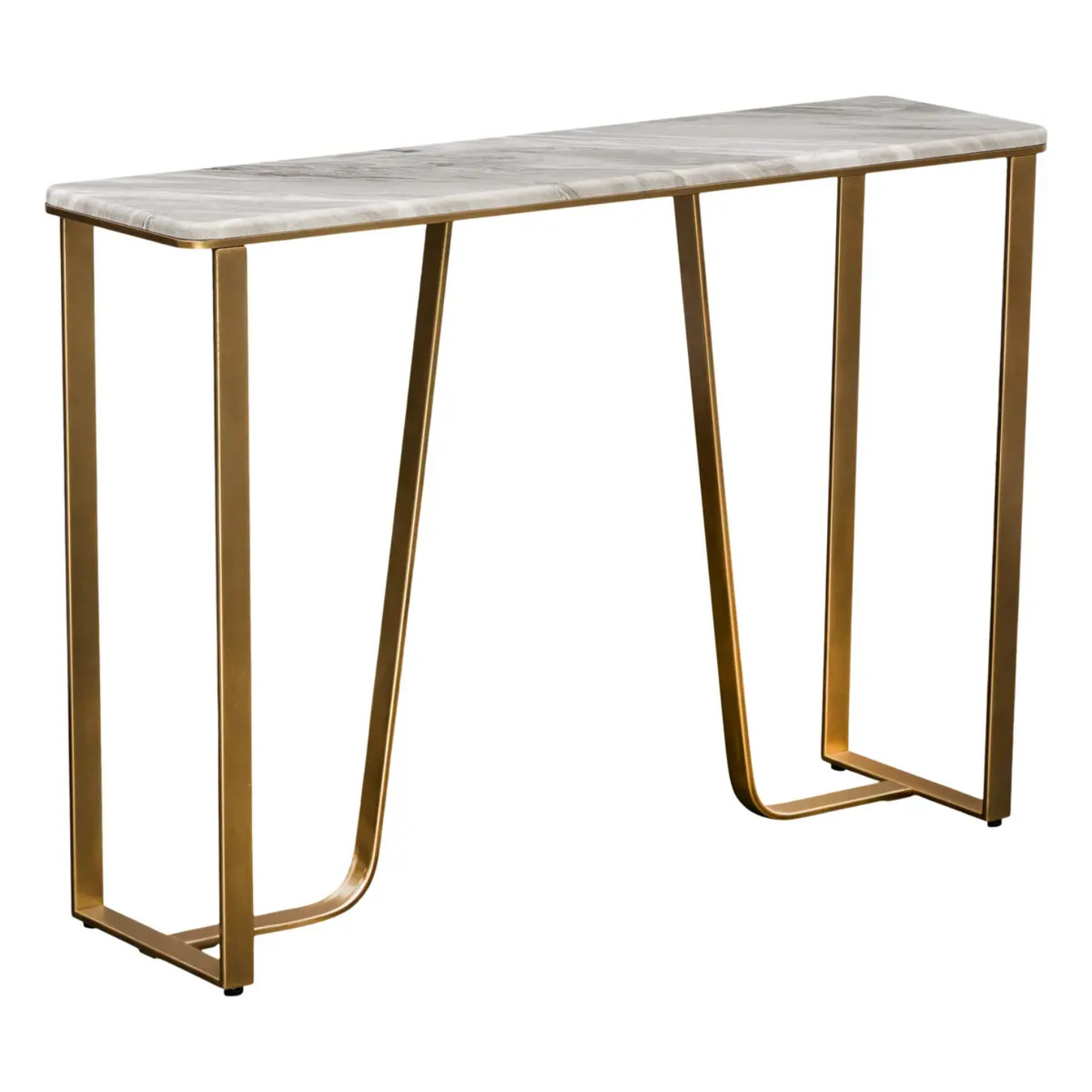 Console Graphite rectangulaire 32x120cm doré