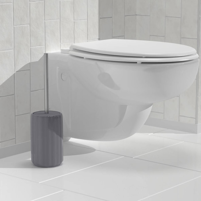 Brosse WC Colorama en céramique H.40cm gris