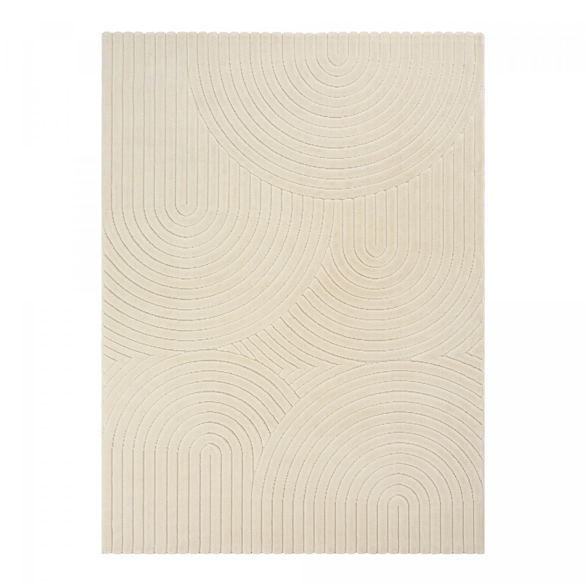 Tapis intérieur extérieur en relief ton sur ton FIRU