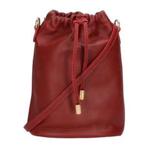 Borsa a sacca da donna - Modello Angela - Vera pelle - 16.0 x 20.0 x 7.0 cm