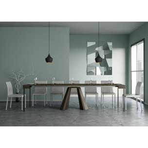 Consola extensible 90x40/300 cm Diamante Evolution Nogal estructura Orso