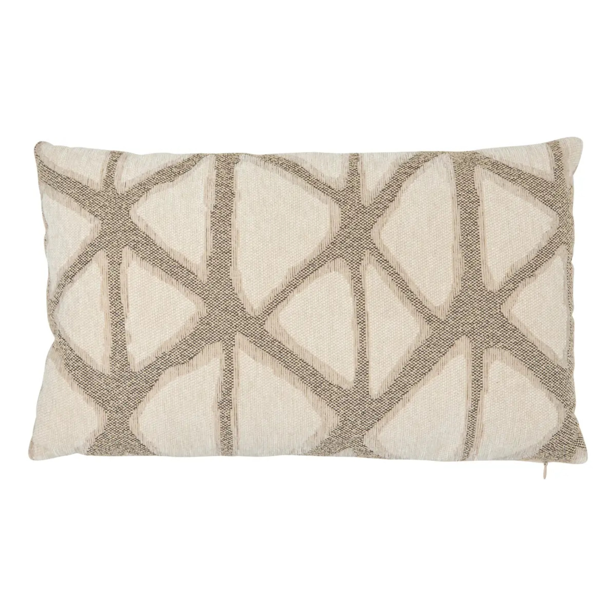 Coussin Dune 30x50cm jacquard beige