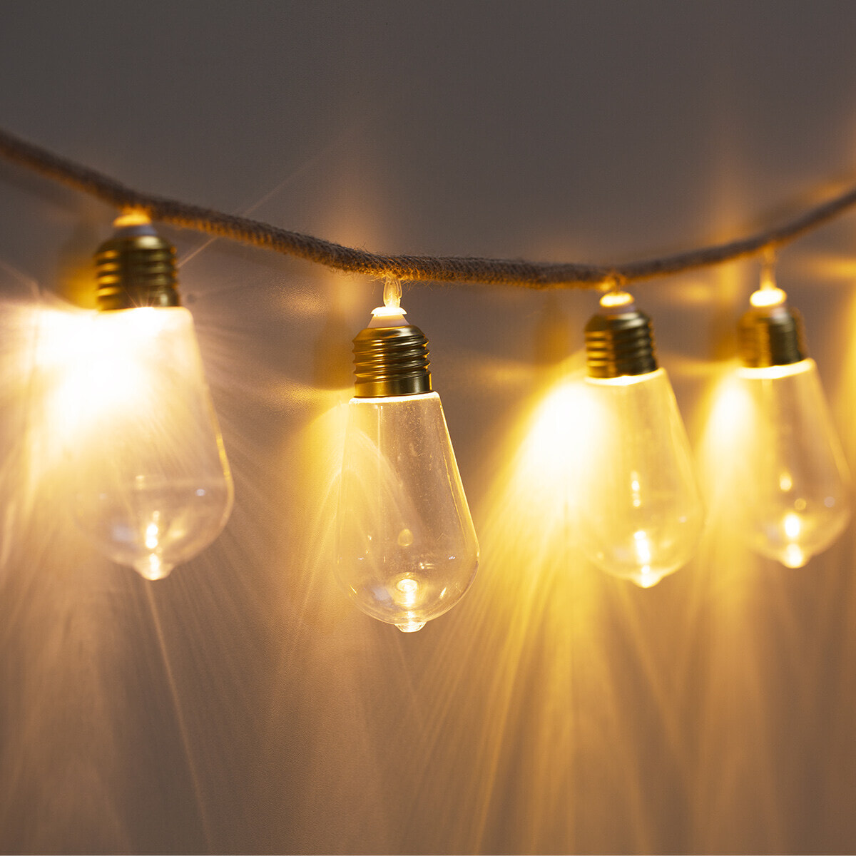 Guirlande LED 10 ampoules - métal L165 cm