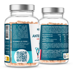 Nutri&Co Antioxydant Extrait Pépins de Raisin OPC Anti-Âge - 60 gélules Vegan