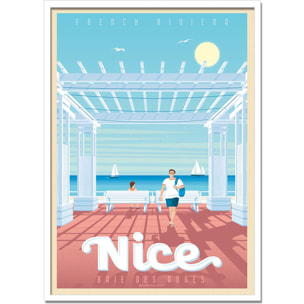 Affiche - Nice Baie des anges - Olahoop Travel Posters