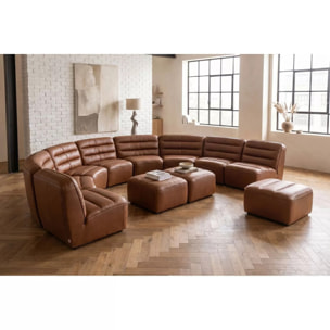 Repose-pieds Modi cognac Kare Design