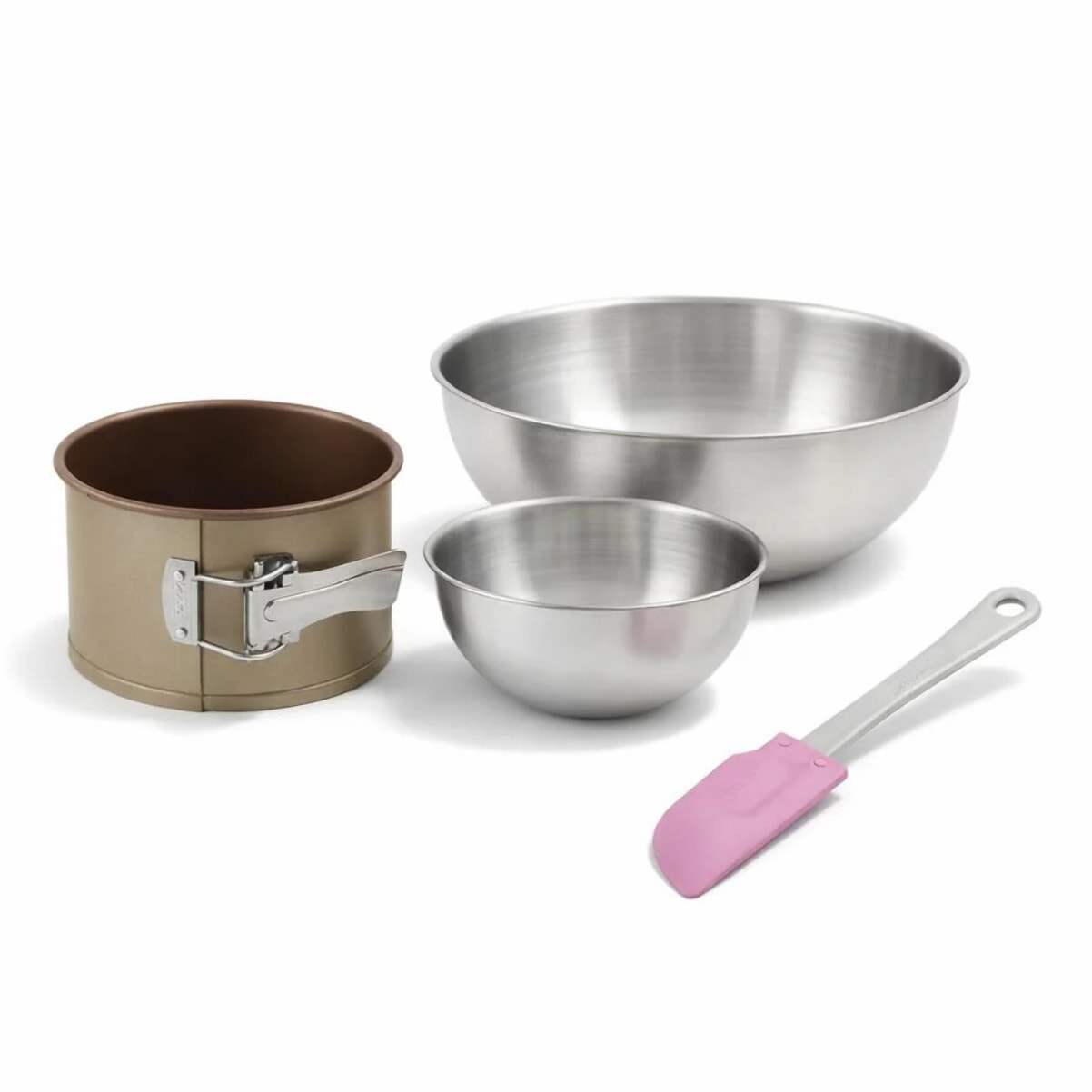 Set de 4 ustensiles de pâtisserie moule à gâteaux bols et spatule Zenker Mojave Gold