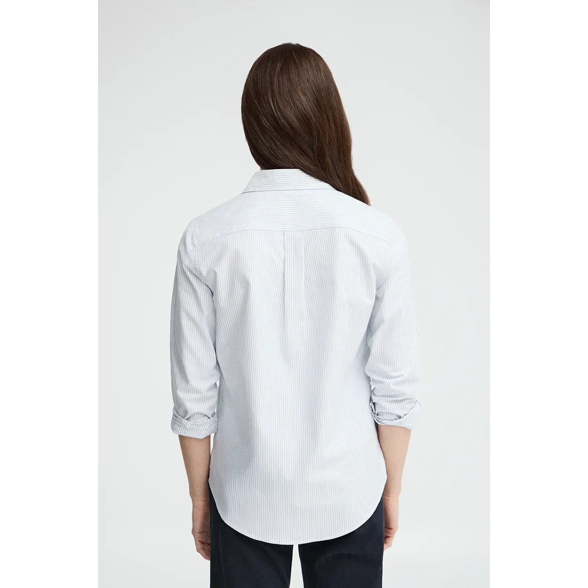 Camicia da donna a righe blu regular fit con logo Rigby Go