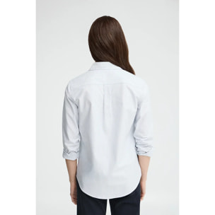 Camicia da donna a righe blu regular fit con logo Rigby Go