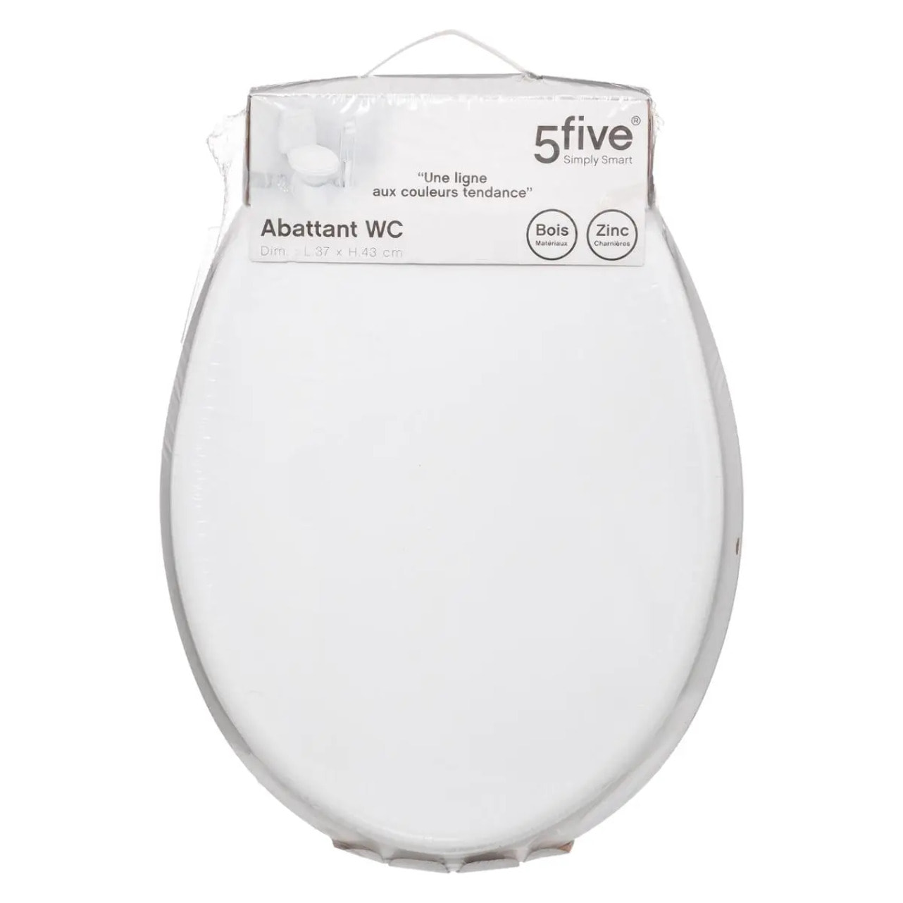 Abattant WC blanc en bois