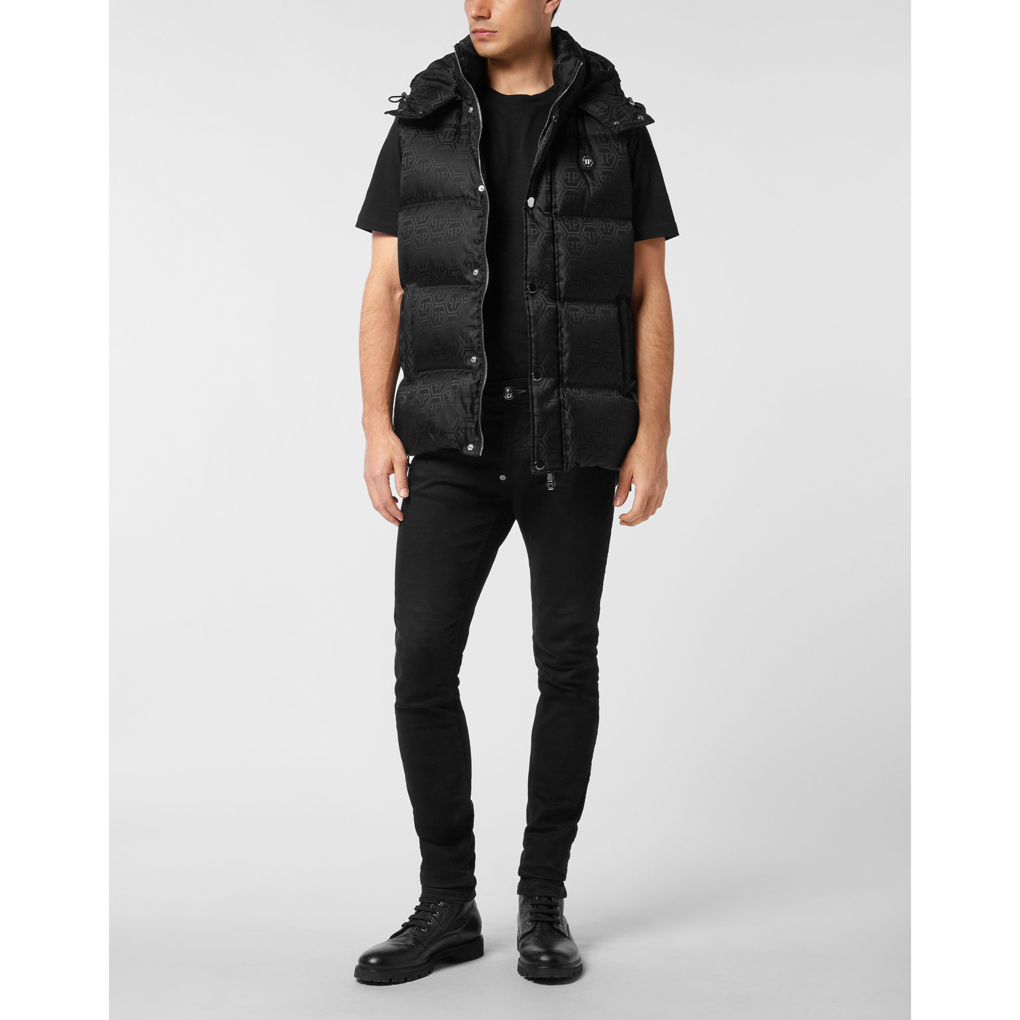 PHILIPP PLEIN Chaqueta de plumón Chaleco MONOGRAM