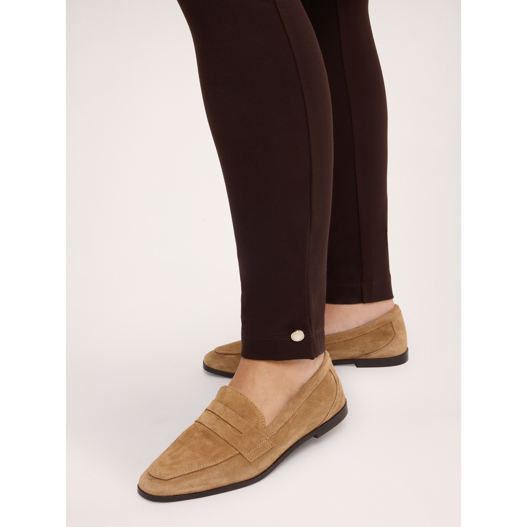 Fiorella Rubino - Pantaloni Leggings in Punto Milano - Marrone