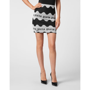 PHILIPP PLEIN Falda corta de punto WAVE