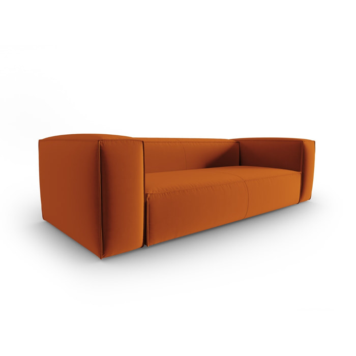Canapé "Mackay" 4 places en velours terracotta