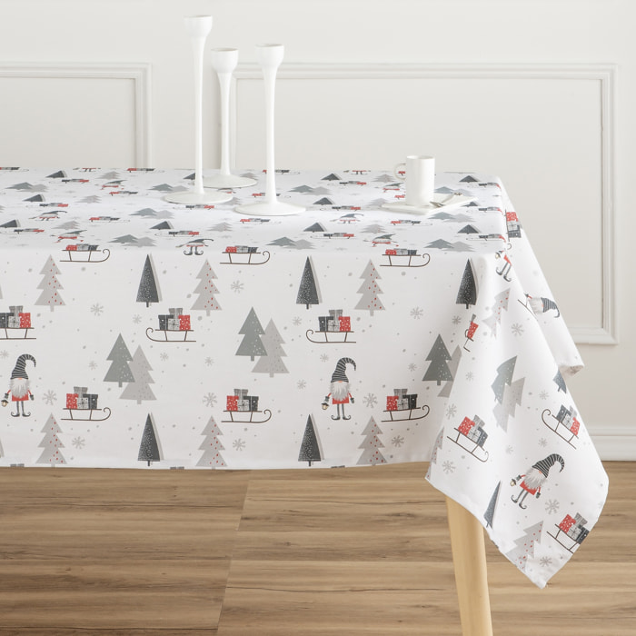 Nappe nöel anti-tâches 100% coton TRINEO