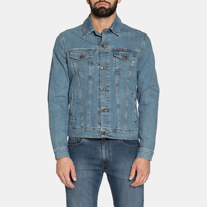 GIACCA DI JEANS DA UOMO MOD. TRUCKER IN DENIM STRETCH