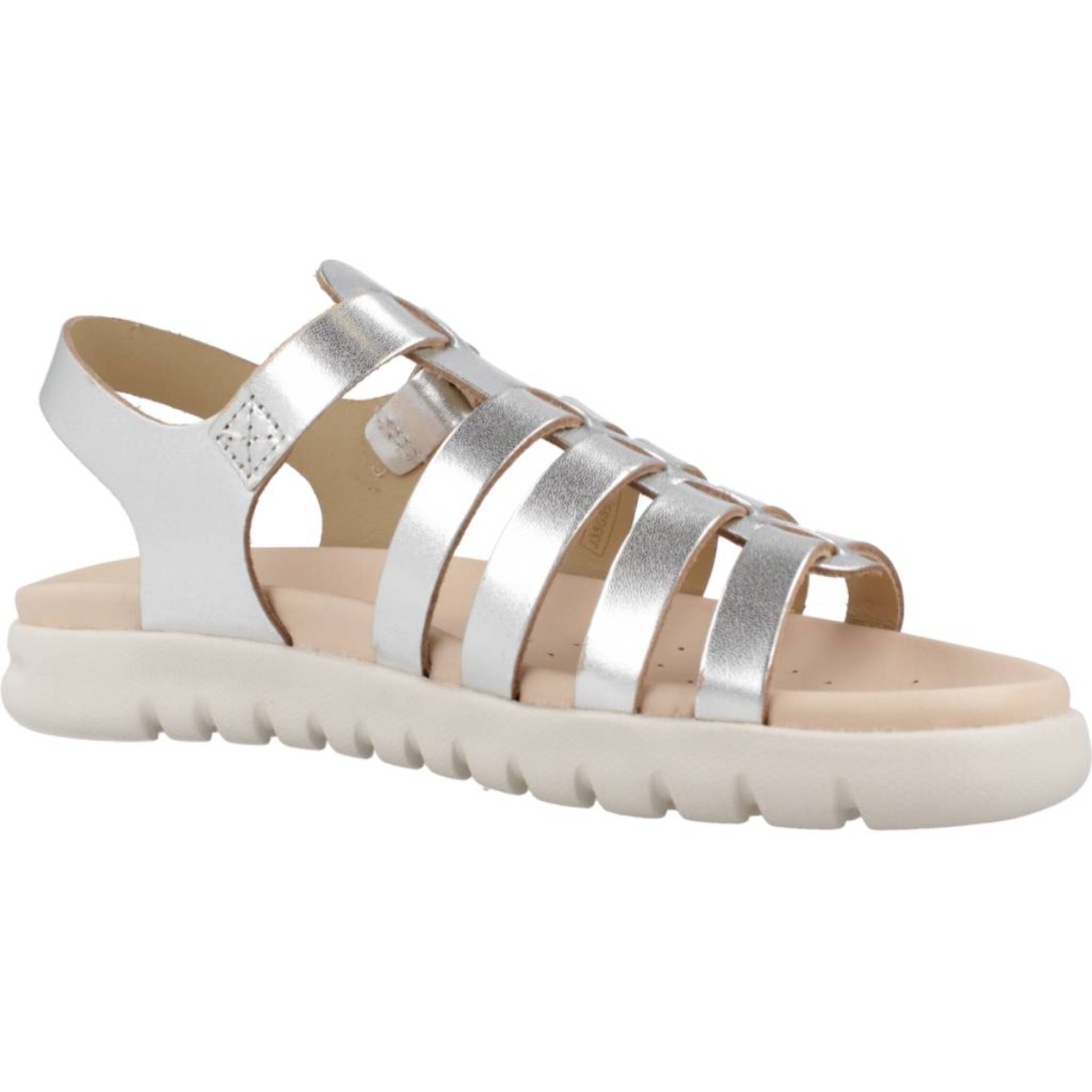 Sandalias Niña de la marca GEOX  modelo J S. SOLEIMA G.B - METAL.LEA PLATA