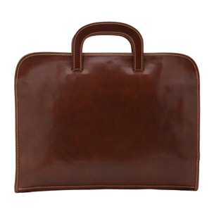 Borsa da lavoro  da uomo In Vera pelle Made in Italy 40x30x6 cm