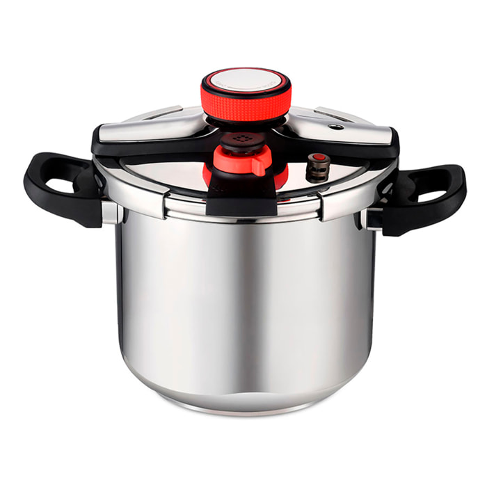 Pentola a pressione da 8L con ruota e guarnizione in silicone.