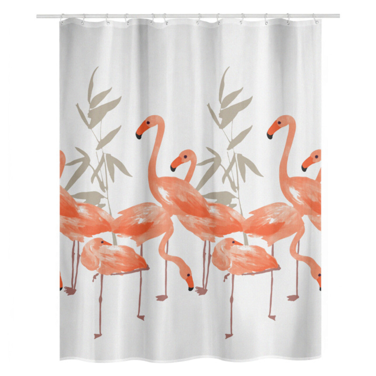 Rideau de douche Polyester FLAMINGO Saumon Spirella