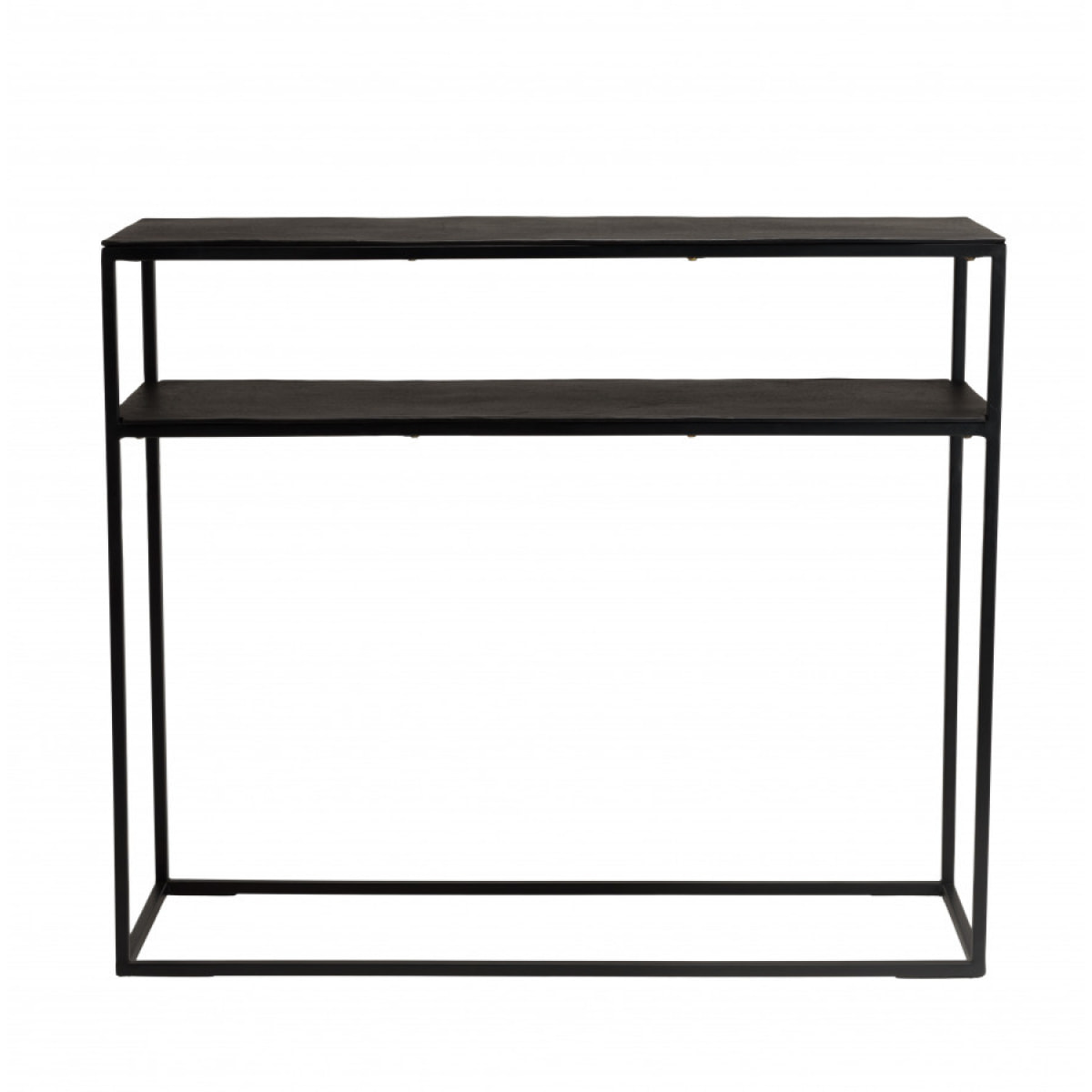 JONAS - Console 100x35cm alumninum noir pieds métal