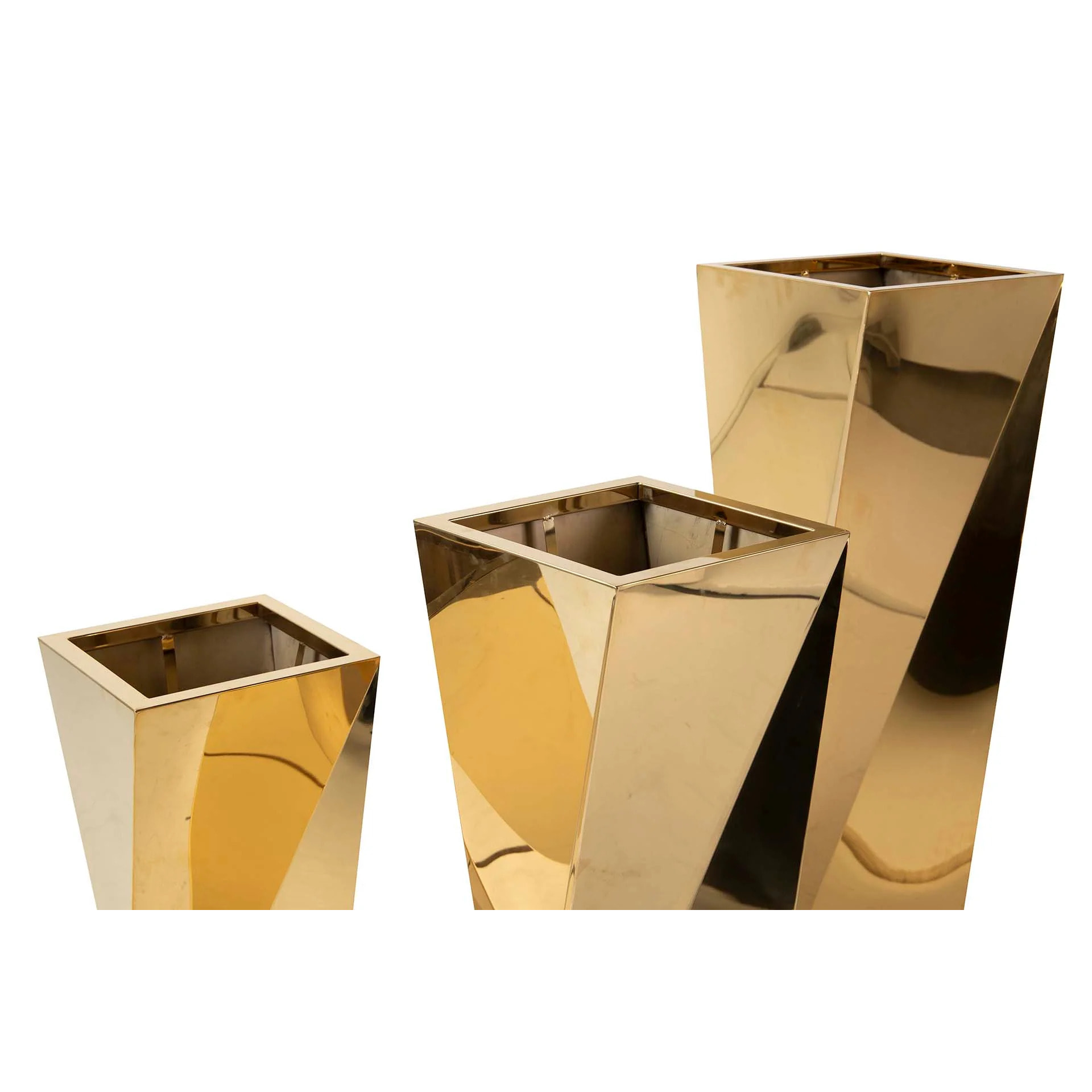 Set 3 Maceteros 36x36x110 33x33x90 30x30x70 Cm