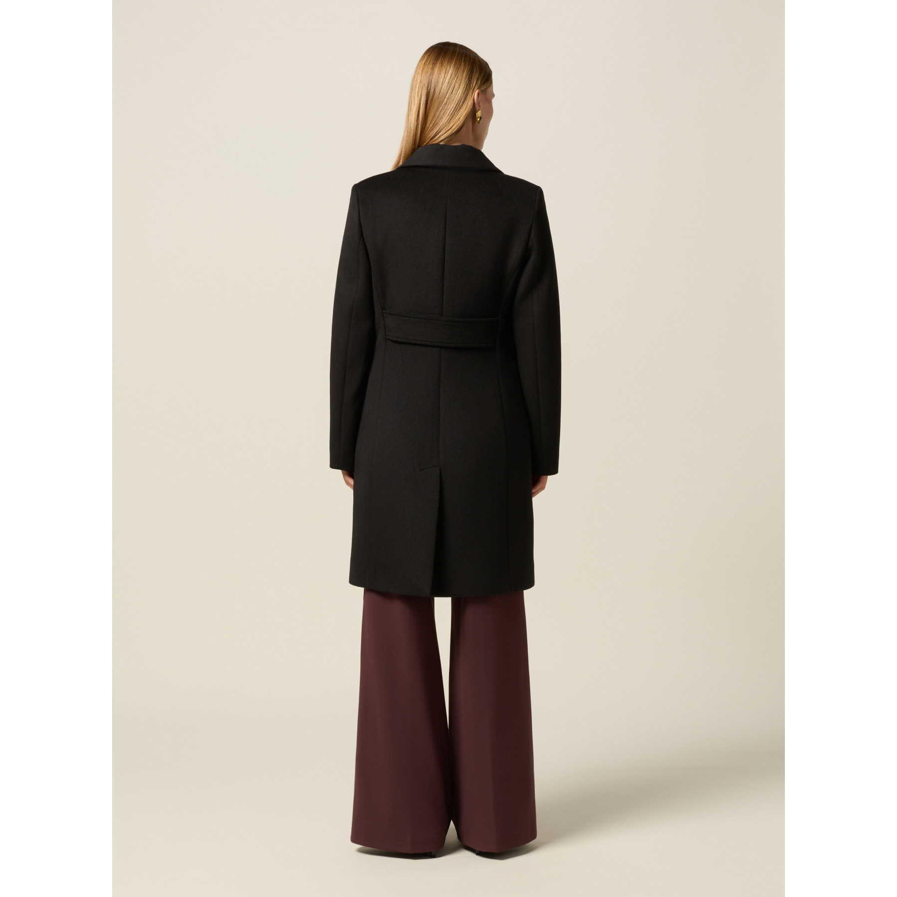 Oltre - Abrigo midi con botones dorados - Negro