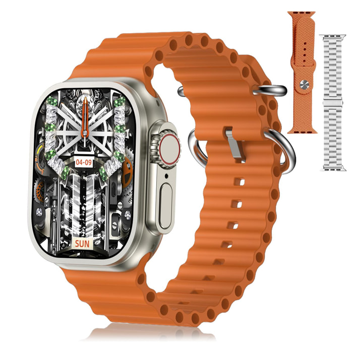 Smartwatch Z87 Ultra con triplo bracciale. Funzioni outdoor, chiamate BT, notifiche push. Decine di modalità sportive.