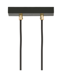 Lampada a sospensione GLAM in acciaio nero opaco e vetro