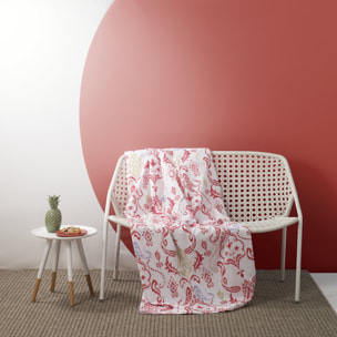 BASSETTI Telo Arredo/Multiuso Papel 270x270 in 100% Cotone_Corallo